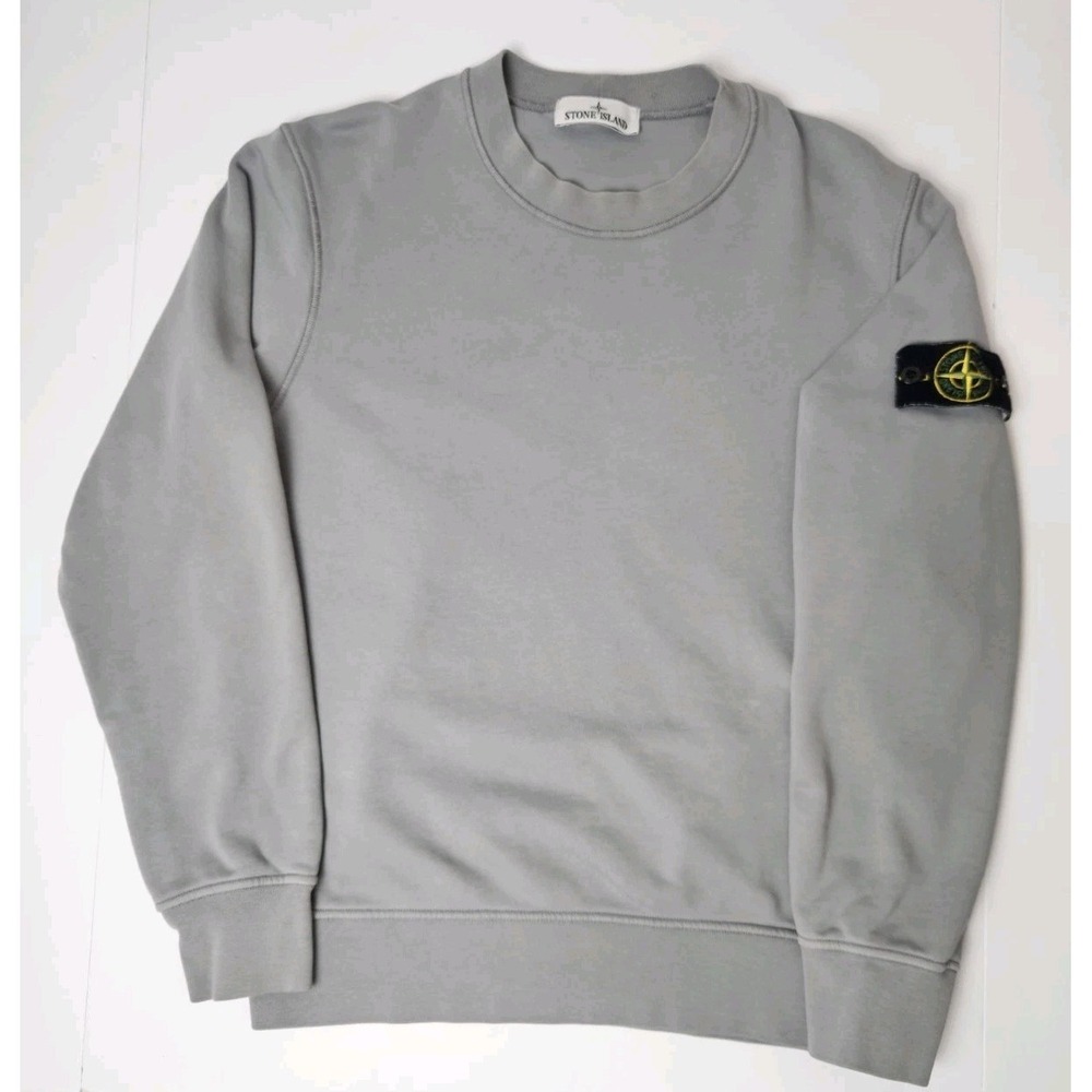 Stone Island Men's Long Sleeve Sweater Grey Medium